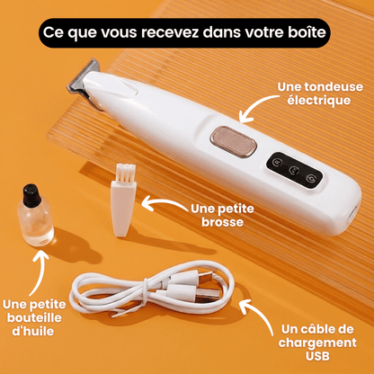 Tondeuse Silencieuse pour Chat — Anti-Nœuds, Poils Longs & Courts